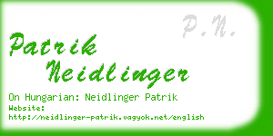 patrik neidlinger business card